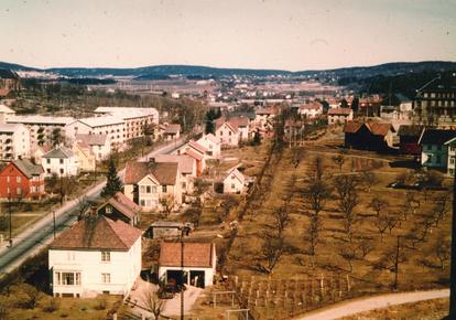 Teisenområdet med Strømsveien ca. 1960