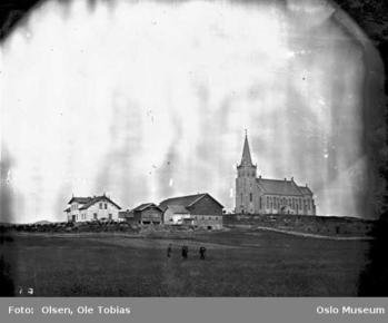 Østre Aker kirke og prestegård ca.1863-69 