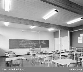 Linderud skole 1964 klasserom 
